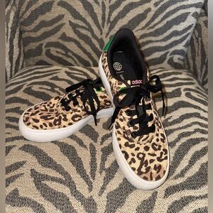 Adidas Farm Rio VULC Raid3r Brown Leopard Print Sneakers Size Girls 3.5